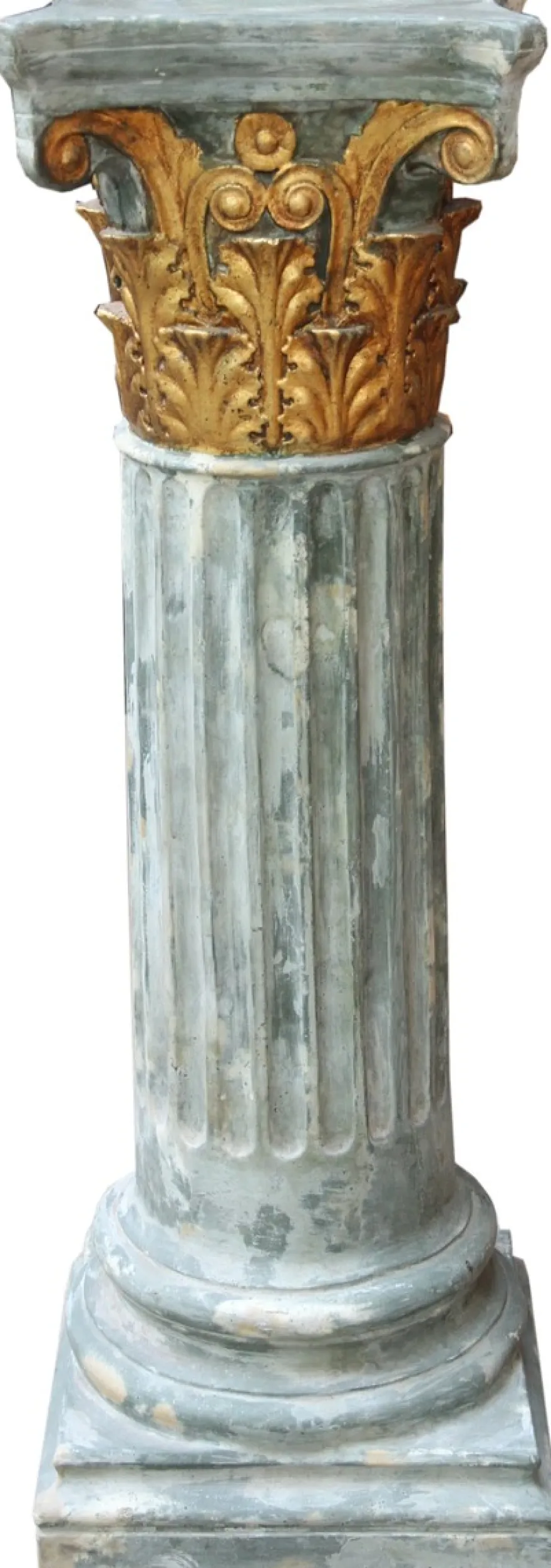 Casa Padrino Barock Säule Gold / Grün 82.5 x 28 cm - Antik Stil Säule