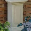 Casa Padrino Barock Säule Grau 39 x 39 x H. 69 cm - Prunkvolle Gartensäule im Barockstil - Gartendeko Stein Säule - Barock Garten & Terrassen Deko Accessoires