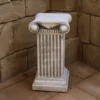 Casa Padrino Barock Säule Grau 37 x 38 x H. 71 cm - Prunkvolle Gartensäule im Barockstil - Gartendeko Stein Säule - Barock Garten & Terrassen Deko Accessoires