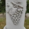 Casa Padrino Barock Säule Grau Ø 30 x H. 51 cm - Prunkvolle Gartensäule im Barockstil - Gartendeko Stein Säule - Barock Garten & Terrassen Deko Accessoires