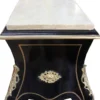 Casa Padrino Barock Säule Schwarz / Gold Mit Creme Marmorplatte 40 x 40 x H.115