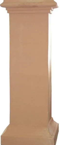 Casa Padrino Barock Säule Terracotta 39 x 39 x H. 102 cm - Handgefertigte Keramik Deko Säule - Barock Garten Terrassen Deko