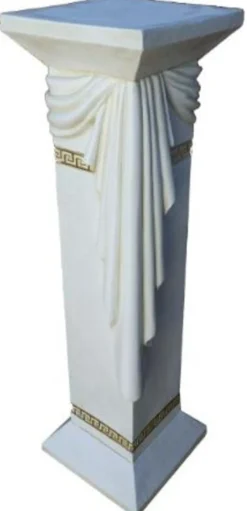 Casa Padrino Barock Säule Weiß H. 99 cm - Edle Deko Säule - Deko Accessoires