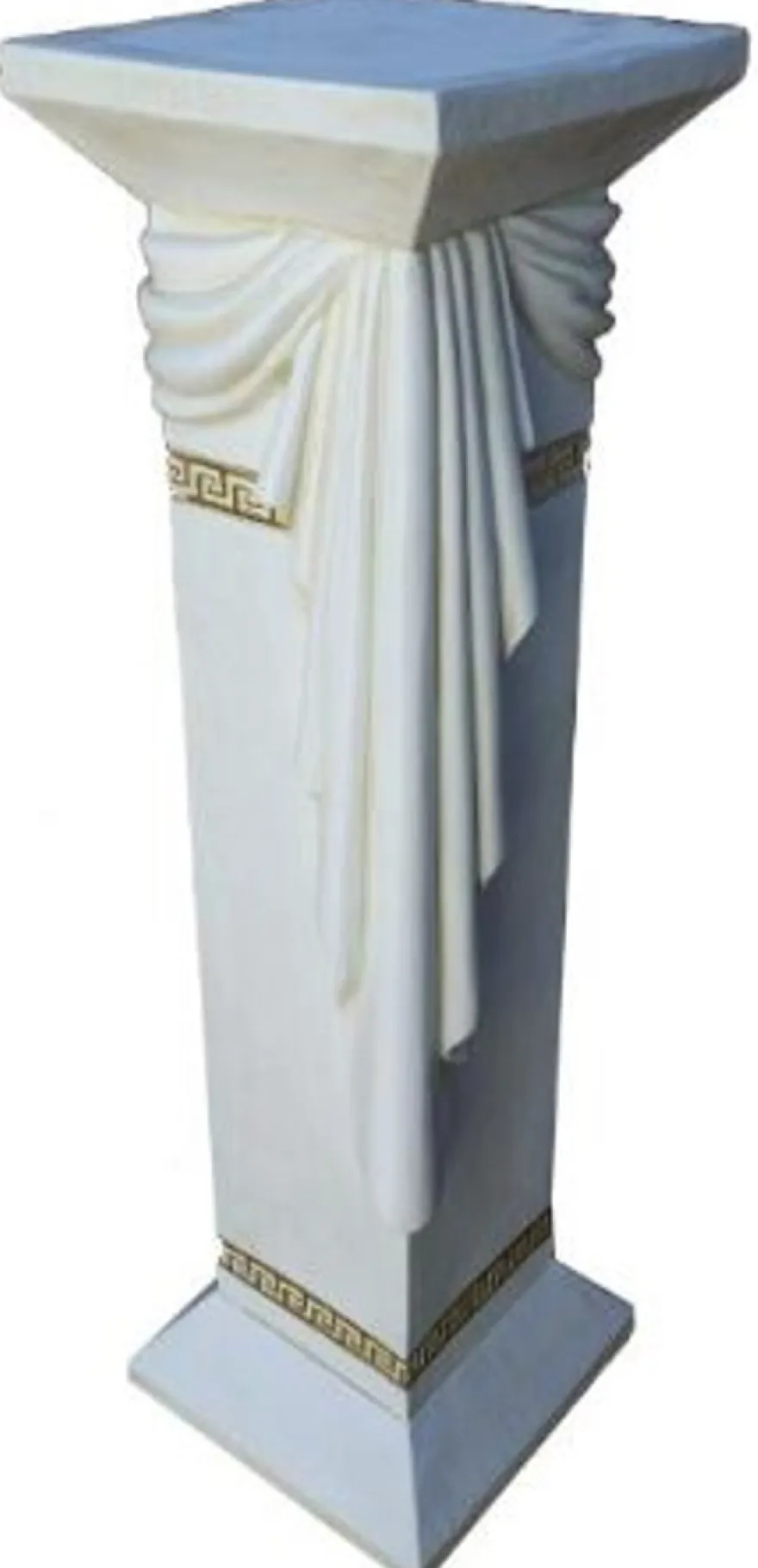 Casa Padrino Barock Säule Weiß H. 99 cm - Edle Deko Säule - Deko Accessoires
