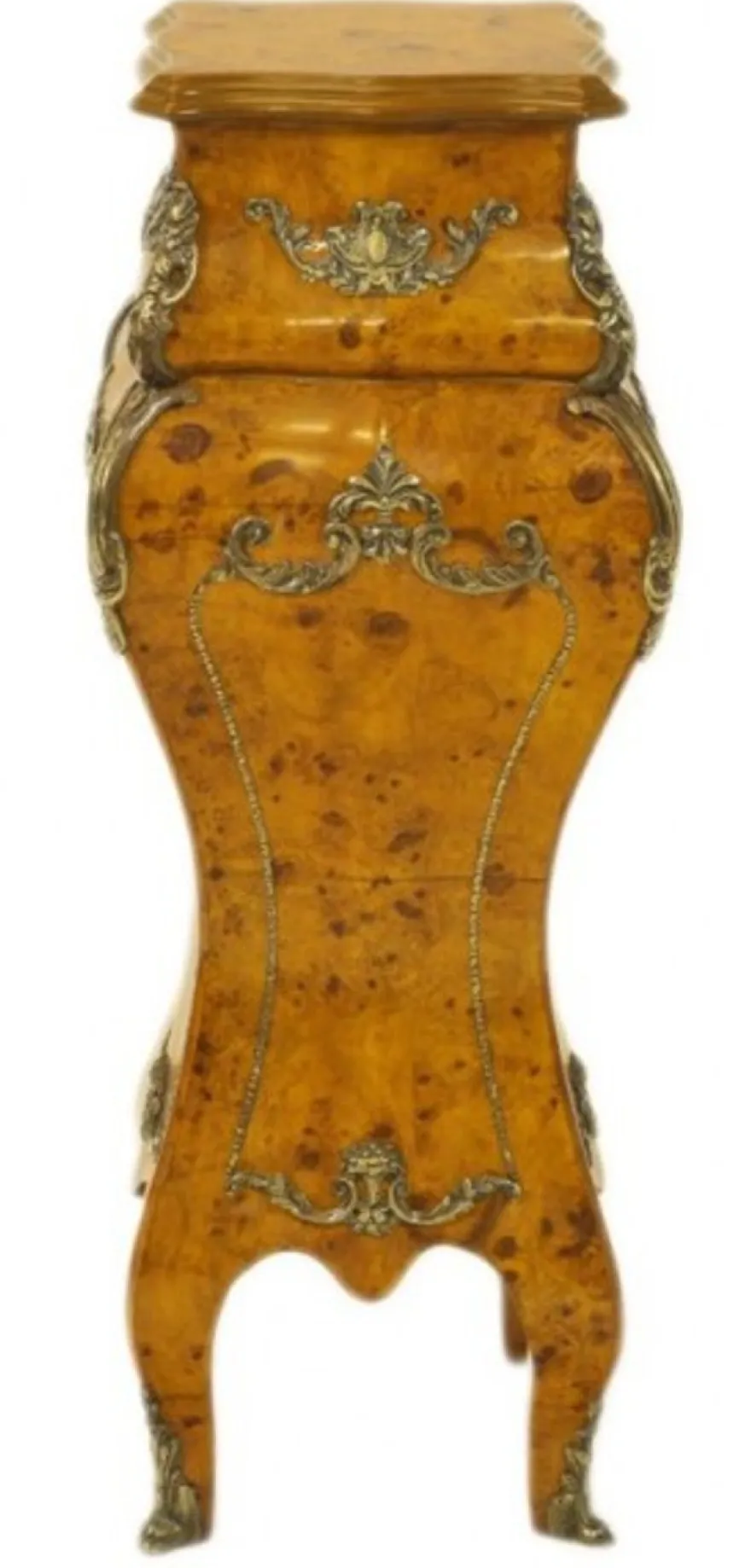 Casa Padrino Barock Säule Wurzelholz Optik - Beistelltisch - Säule H 60 x B 25 x T 25 cm