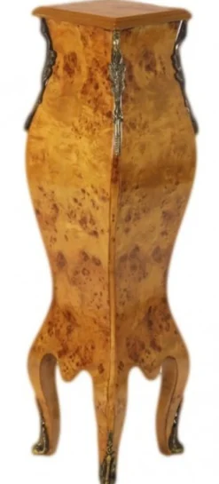 Casa Padrino Barock Säule Wurzelholz Optik - Beistelltisch - Säule H 60 x B 25 x T 25 cm