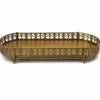 Casa Padrino Barock Tablett Antik Messing 48 cm - Barockstil Gastronomie Accessoires