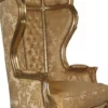 Casa Padrino Barock Thron Sessel Victory Gold mit Barock Muster - Massivholz Luxus Thronstuhl - Höhe 177 cm