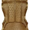 Casa Padrino Barock Thron Sessel Victory Gold Muster / Gold - Massiver Balloon Chair 177 cm Höhe