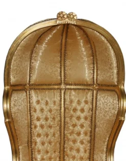 Casa Padrino Barock Thron Sessel Victory Gold Muster / Gold - Massiver Balloon Chair 177 cm Höhe