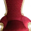 Casa Padrino Barock Thron Sessel Majestic Bordeaux Gold, 173 x 104 x 82 cm, Riesiger Prunksessel