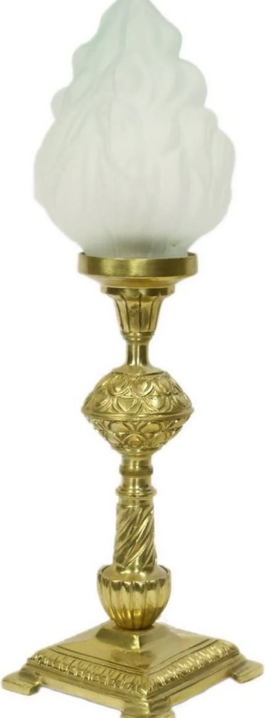 Casa Padrino Barock Tischleuchten Set Gold / Weiß 14 x 14 x H. 48 cm - Elegante Lampen im Barockstil - Barock Deko Leuchten