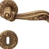 Casa Padrino Barock Türgriff Set Messing Patiniert 14 x H. 5,3 cm - Türgriffe im Barockstil