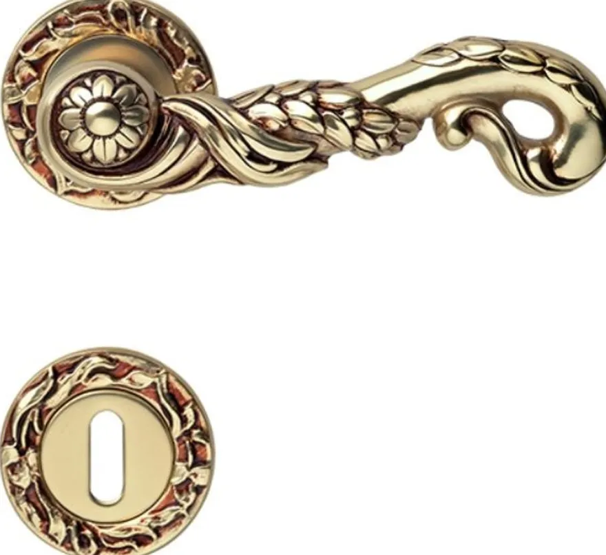 Casa Padrino Barock Türklinken Set Französisches Gold 14 x H. 5,3 cm - Deko Accessoires im Barockstil