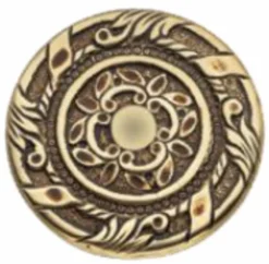 Casa Padrino Barock Türklinken Set 14,2 x H. 8,4 cm - Verschiedene Farben - 2 Prunvolle Messing Türgriffe mit Rosetten - Luxus Qualität - Made in Italy