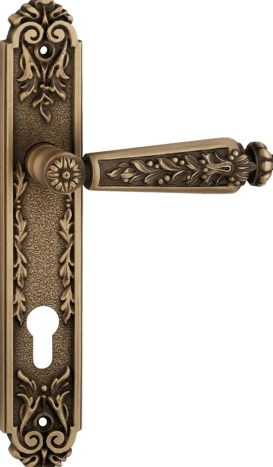 Casa Padrino Barock Türklinken Set Messing Patiniert 13,5 x H. 25,5 cm - Barockmöbel