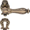 Casa Padrino Barock Türklinken Set Messing Patiniert 14,8 x H. 8,2 cm - Barockstil Möbel