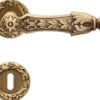 Casa Padrino Barock Türklinken Set Messing Patiniert 15,7 x H. 5,3 cm - Prunkvolle Türgriffe im Barockstil