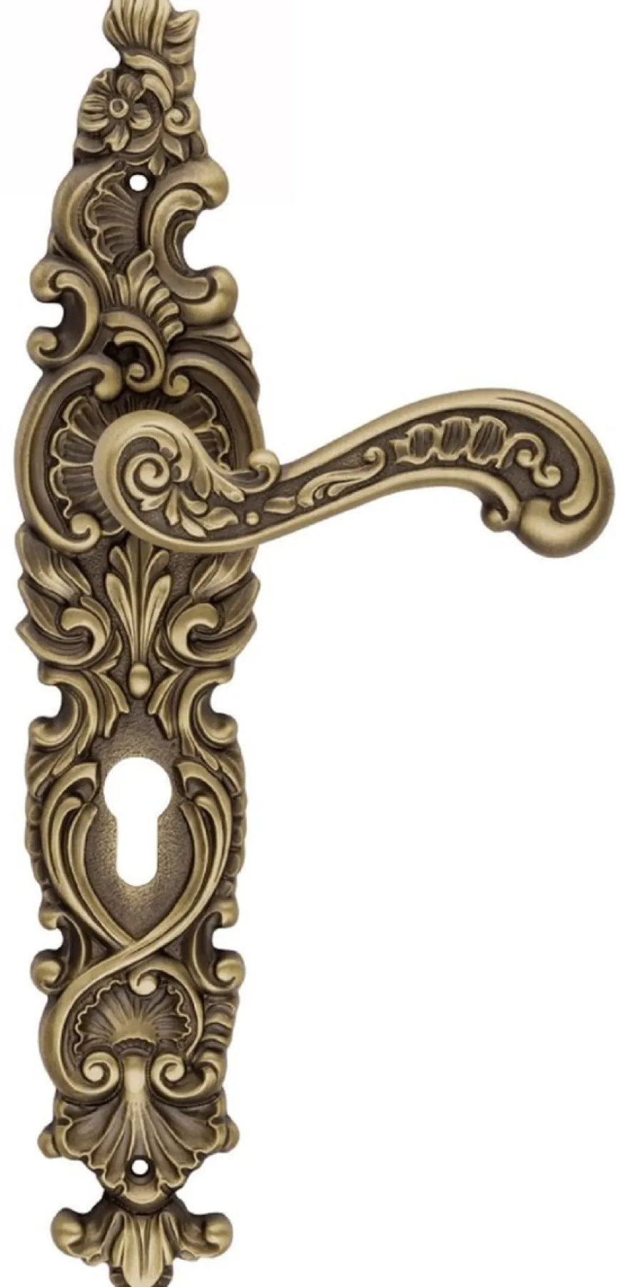 Casa Padrino Barock Türklinken Set Messing Patiniert 14,5 x H. 35 cm - Barockmöbel