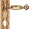 Casa Padrino Barock Türklinken Set Französisches Gold 15,3 x H. 30 cm - Barockstil Türgriff Set