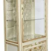 Casa Padrino Barock Vitrine Cremefarben / Beige / Gold 70 x 40 x H. 170 cm - Prunkvoller Barock Vitrinenschrank mit Glastür und Glitzersteinen - Barock Möbel