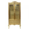 Casa Padrino Barock Vitrine Gold ModF4 - Luxus Doppel Vitrinenschrank aus Massivholz - 180 x 80 x 50 cm