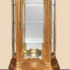 Casa Padrino Barock Vitrine Gold - Prunkvoller Barock Vitrinenschrank mit Schublade - Handgefertigte Barock Wohnzimmer Möbel