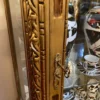 Casa Padrino Barock Vitrine Gold / Creme - Handgefertigter Massivholz Vitrinenschrank mit Glastür und Marmorplatte - Wohnzimmer Möbel im Barockstil - Barock Möbel - Barock Einrichtung
