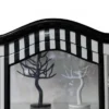 Casa Padrino Barock Vitrine im Streifendesign Schwarz/Weiß - Vitrinenschrank aus Holz und Glas - 73 x 36 x 176 cm