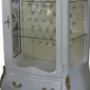Casa Padrino Barock Vitrine im Antik Stil - Weiß / Gold - Breite 72 cm, Tiefe 45 cm, Höhe 184 cm