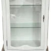 Casa Padrino Barock Vitrine Weiß / Silber H. 185 cm - Barock Möbel