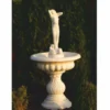 Casa Padrino Barock Vogeltränke Brunnen Frau Sandfarben Ø 79 x H. 156 cm