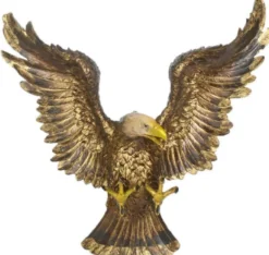 Casa Padrino Barock Wanddeko Adler Figur Gold / Mehrfarbig 90 x 20 x H. 80 cm - Skulptur - Dekofigur im Barockstil