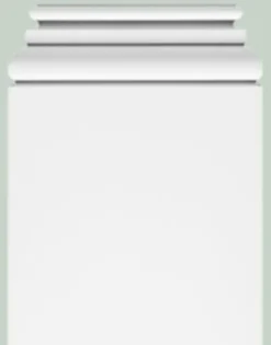 Casa Padrino Barock Wanddeko Sockel Weiß 39 x 6,5 x H. 53,5 cm - Deko Zierelement Säulenfuß