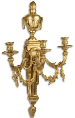 Casa Padrino Barock Wandkerzenhalter Gold 45 x 29,5 x H. 78 cm - Edel & Prunkvoll