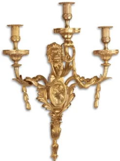 Casa Padrino Barock Wandkerzenhalter Gold 51 x 26,5 x H. 86 cm - Hotel & Restaurant Möbel