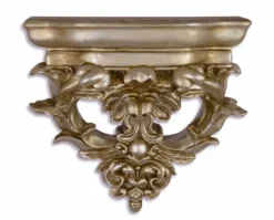 Casa Padrino Barock Wandkonsole Antik Silber 29 x 26,8 x H.13,6 - Hotel Möbel