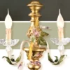 Casa Padrino Barock Wandleuchte Grün Gelb Elfenbein B. 35 x T. 38 cm 2-flammig - Handgefertigte Leuchte aus Italien - Barock Leuchten
