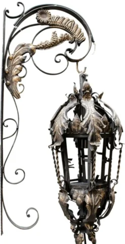 Casa Padrino Barock Wandleuchte Schwarz 36 x 60 x H. 115 cm - Leuchten & Lüster im Barockstil
