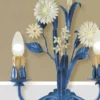 Casa Padrino Barock Wandleuchte Lavendel Mimose B. 30 x T. 38 cm 2-flammig - Handgefertigte Leuchte aus Italien - Barock Leuchten