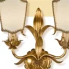 Casa Padrino Barock Wandleuchte Gold T. 12 cm 2-flammig - Handgefertigte Leuchte aus Italien - Barock Leuchten