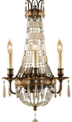 Casa Padrino Barock Wandleuchte mit Kristallglas Bronze 32,4 x 19,1 x H. 58,4 cm - Prunkvolle Wandlampe im Barockstil - Edel & Prunkvoll