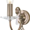 Casa Padrino Barock Wandleuchte Antik Messing 10 x 21,5 x H. 22 cm - Elegante Wohnzimmer Wandlampe - Wandleuchten im Barockstil