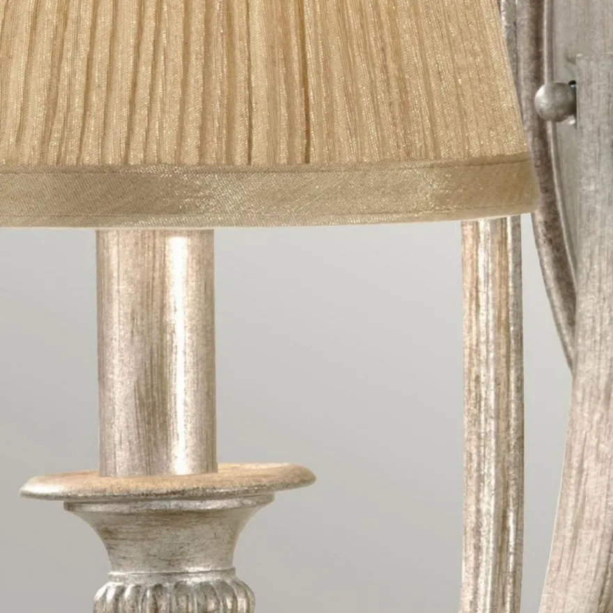 Casa Padrino Barock Wandleuchte Silber / Gold H. 39,1 cm - Wandleuchten im Barockstil
