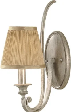 Casa Padrino Barock Wandleuchte Silber / Gold H. 39,1 cm - Wandleuchten im Barockstil