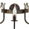 Casa Padrino Barock Wandleuchte Antik Bronze 42 x 24 x H. 25 cm - Barockstil Metall Wandlampe - Barock Leuchten - Edel & Prunkvoll