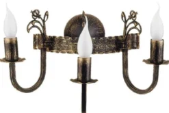 Casa Padrino Barock Wandleuchte Antik Bronze 42 x 24 x H. 25 cm - Barockstil Metall Wandlampe - Barock Leuchten - Edel & Prunkvoll