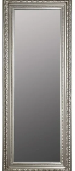 Casa Padrino Barock Wandspiegel Silber 60 x H. 150 cm - Handgefertigter Spiegel im Barockstil