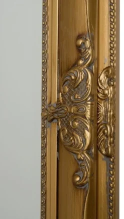 Casa Padrino Barock Wandspiegel Gold 72 x H. 132 cm - Handgefertigter Barock Spiegel mit Holzrahmen und wunderschönen Verzierungen