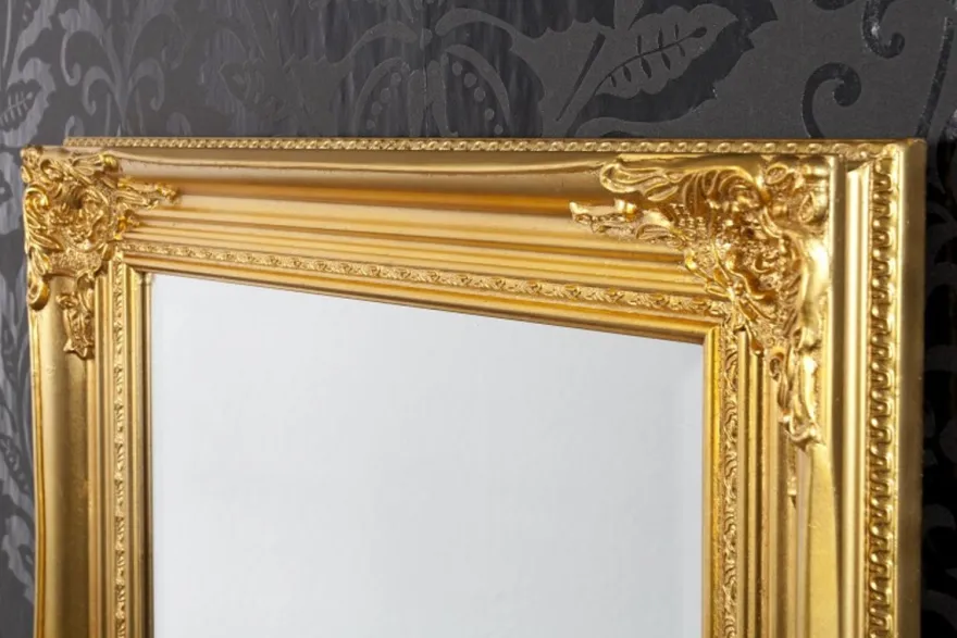 Casa Padrino Barock Wandspiegel, prunkvoller Spiegel in Gold Antik, Höhe 55 cm, Breite 45 cm, Tiefe 4 cm